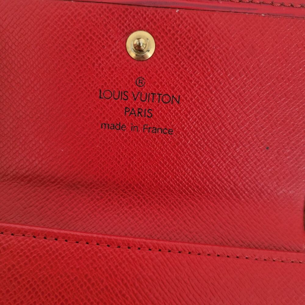 Louis Vuitton Vintage‎ 2002 Epi Leather Wallet Red Medium Trifold Elise Retro - Picture 4 of 16